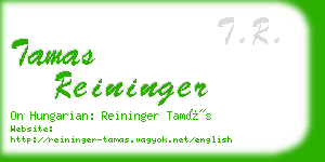 tamas reininger business card